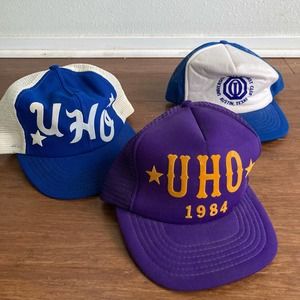 Vintage LOT of 3 Austin Texas 80s UHO‎ Optimist International Baseball Caps